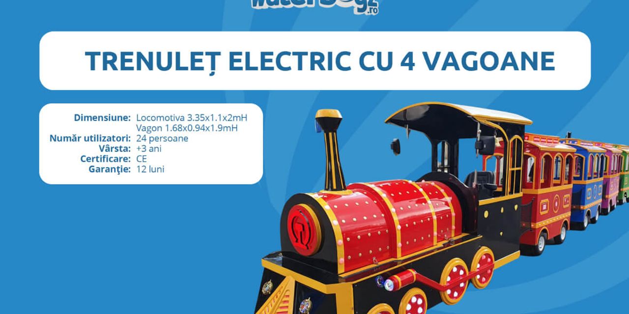 Trenulet electric cu 4 vagoane| Waterboyz