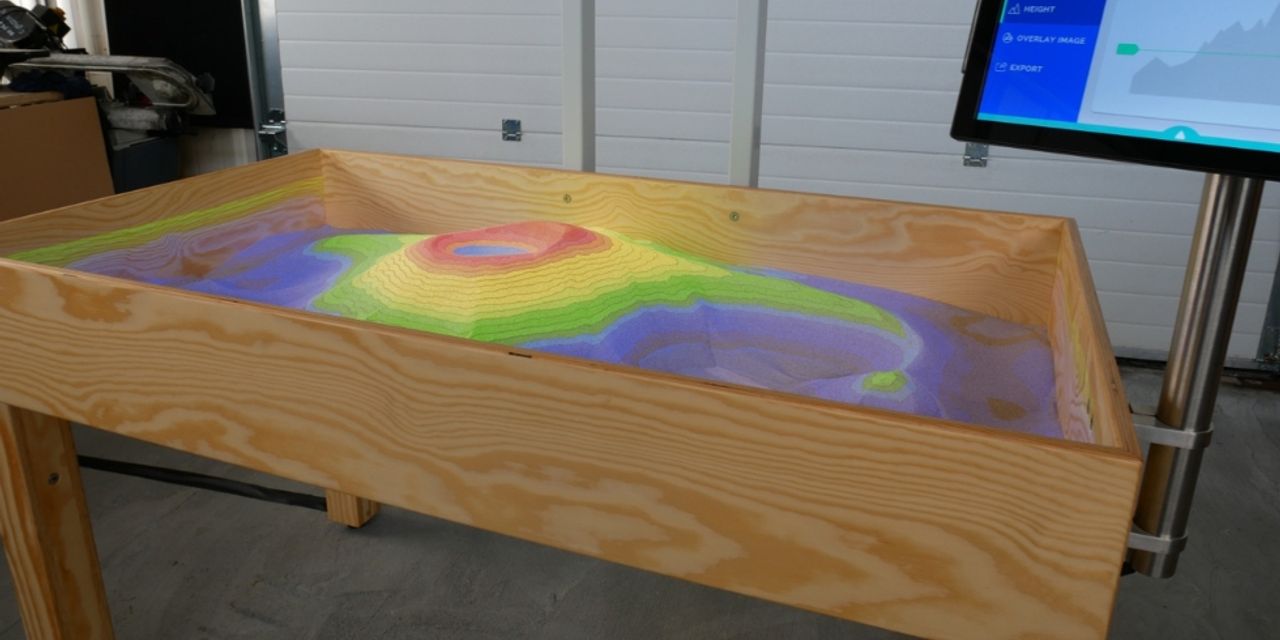 masa interactiva AR cu nisip Woodwork masa interactiva AR cu nisip Woodwork