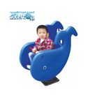 Balansoar pe arc pentru copii Balena 2, 1-4 ani, 93x43x82 cm, metal si plastic LLDPE, albastru