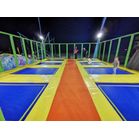 Trambulina modulara elastica pentru interior cu 8 locuri Olimpica, 1026x618x300 cm, 3-12 ani