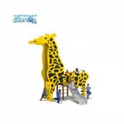 Tobogan de exterior pentru copii Girafa, 3-12 ani, metal si plastic HDPE, galben