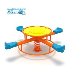 Balansoar cu 4 locuri pe arc pentru copii, 3-10 ani, 190x190x85 cm, metal si plastic LLDPE