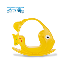 Balansoar pentru copii Peste, 0-3 ani, 102x34x87 cm, 1-3 ani, galben