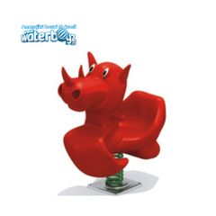 Balansoar pe arc Funny Rinocer Rosu