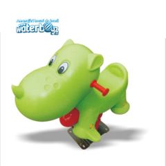 Balasoar pe arc Funny Rinocer Verde