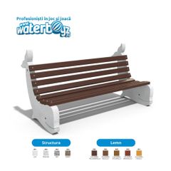 Concrete Urban Park Bench model Whale