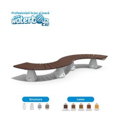 Concrete Urban Park Bench model 10