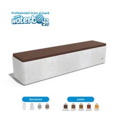 Concrete Urban Park Bench model 11