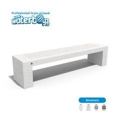 Concrete Urban Park Bench model 12