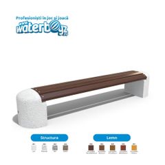 Concrete Urban Park Bench model 4