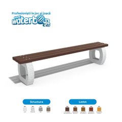 Concrete Urban Park Bench model 7