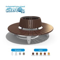 Concrete Urban Park Bench model 8