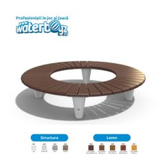 Concrete Urban Park Bench model 9