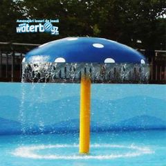 Ciuperca decorativa acvatica din fibra de sticla cu sistem de stropire