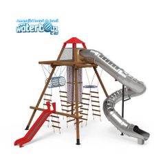 Loc de joaca din lemn pentru copii Nordic Touch 1, exterior, 3-12 ani, 870x810x700 cm