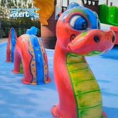 Dragon decorativ acvatic din otel inoxidabil cu sistem de stropire