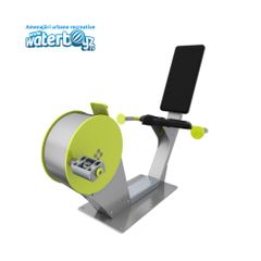 Mini bicicleta inclinata Eco-Energy Fitness de exterior, 132x65x90 cm, metal