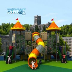 Complex de joaca din metal pentru copii Castle 3, exterior, 3-12 ani, 770x860x530 cm