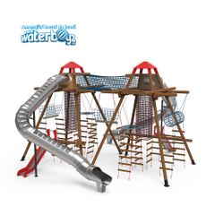 Loc de joaca din lemn pentru copii Nordic Touch 2, exterior, 3-12 ani, 1200x1100x700 cm