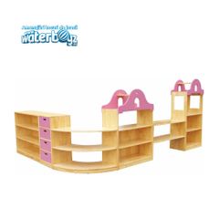 Mobilier pentru gradinita tip coltar, 120x120 cm, plastic HDPE