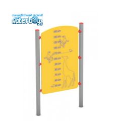 Panou educativ inaltimea copiilor pentru copii, 0-5 ani, 90x10x125 cm, metal si plastic HDPE, multicolor