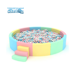 Piscina cu bile Soft Play, Round Large, pastel