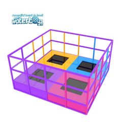 Trambulina elastica galvanizata Junior 4 locuri