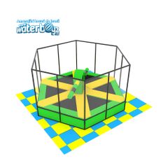 Trambulina interactiva cu sistem electronic pentru interior Wipeout, 120x120 cm, +3 ani