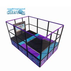 Trambulina modulara elastica cu ecran pentru interior Moly Jumps, 520x350x380 cm, +3 ani