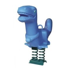 Balansoar pe arc pentru copii Funny Dino model 2, 1-4 ani, 165x60x115 cm, metal si plastic LLDPE, albastru