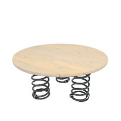 Balansoar pe arc Platforma din lemn Robinia pentru exterior, 3-14 ani, 97x97x47 cm