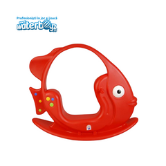 Balansoar pentru copii Peste, 0-3 ani, 102x34x87 cm, 1-3 ani, rosu