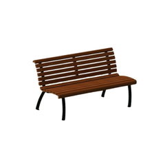 Wooden park bench with backrest model 7