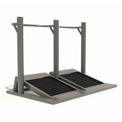 Double outdoor fitness treadmill