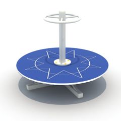 Carusel rotund pentru copii Stea, 3-10 ani, 120x85 cm, metal