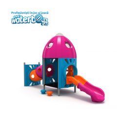 Complex de joaca din metal pentru copii Space 4, exterior, 3-12 ani, 170x480x295 cm