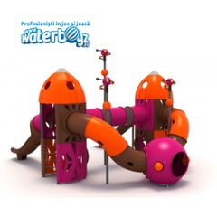 Complex de joaca din metal pentru copii Space 6, exterior, 5-12 ani, 660x760x440 cm