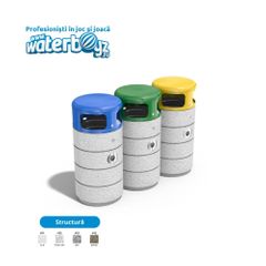 Concrete Urban Waste Bin 7