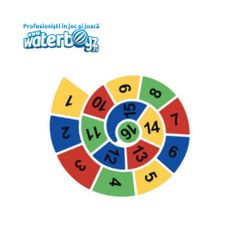 Figurina 2D Snail with Numbers pentru locuri de joaca, 680x145 cm