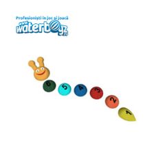 Figurina 3D Caterpillar pentru locuri de joaca, 25x60x500 cm