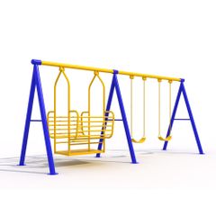 Leagan pentru copii incluziv cu 3 locuri, 3-12 ani, 350x160x180 cm