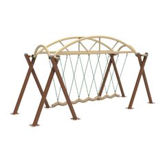 Leagan din metal pentru copii cu 6 locuri Balance Bridge, exterior, +5 ani, 735x307x361 cm