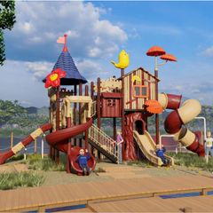 Complex de joaca din metal pentru copii Ancient Tree 4, exterior, 3-15 ani, 1070x420x550 cm