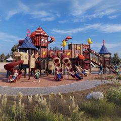 Complex de joaca din metal pentru copii Ancient Tree 5, exterior, 3-15 ani, 1620x780x620 cm