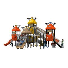 Complex de joaca din metal pentru copii Auto World 11, exterior, 3-15 ani, 1150x790x520 cm