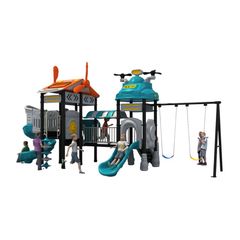 Complex de joaca din metal pentru copii Auto World 5, exterior, 3-15 ani, 830x380x400 cm