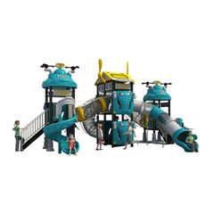 Complex de joaca din metal pentru copii Auto World 6, exterior, 3-15 ani, 1120x520x450 cm