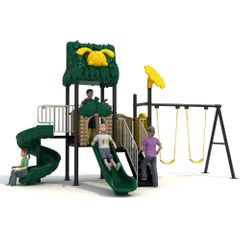 Complex de joaca din metal pentru copii Bunny Forest, exterior, 3-15 ani, 600x300x380 cm