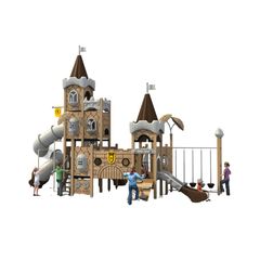 Complex de joaca din metal pentru copii Caesar Castle 6, exterior, 3-15 ani, 900x530x650 cm