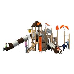 Complex de joaca din metal pentru copii Caesar Castle 8, exterior, 3-15 ani, 810x540x380 cm